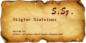 Stigler Szalviusz névjegykártya